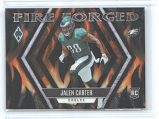 JALEN CARTER 2023 Panini Phoenix FIRE FORGED BLACK PRIZM RC 03/10 Eagles #FF-10