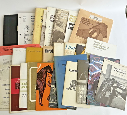 Vintage Veterinary Medicine History Booklet Books Large Lot Of 29 Horses Cows