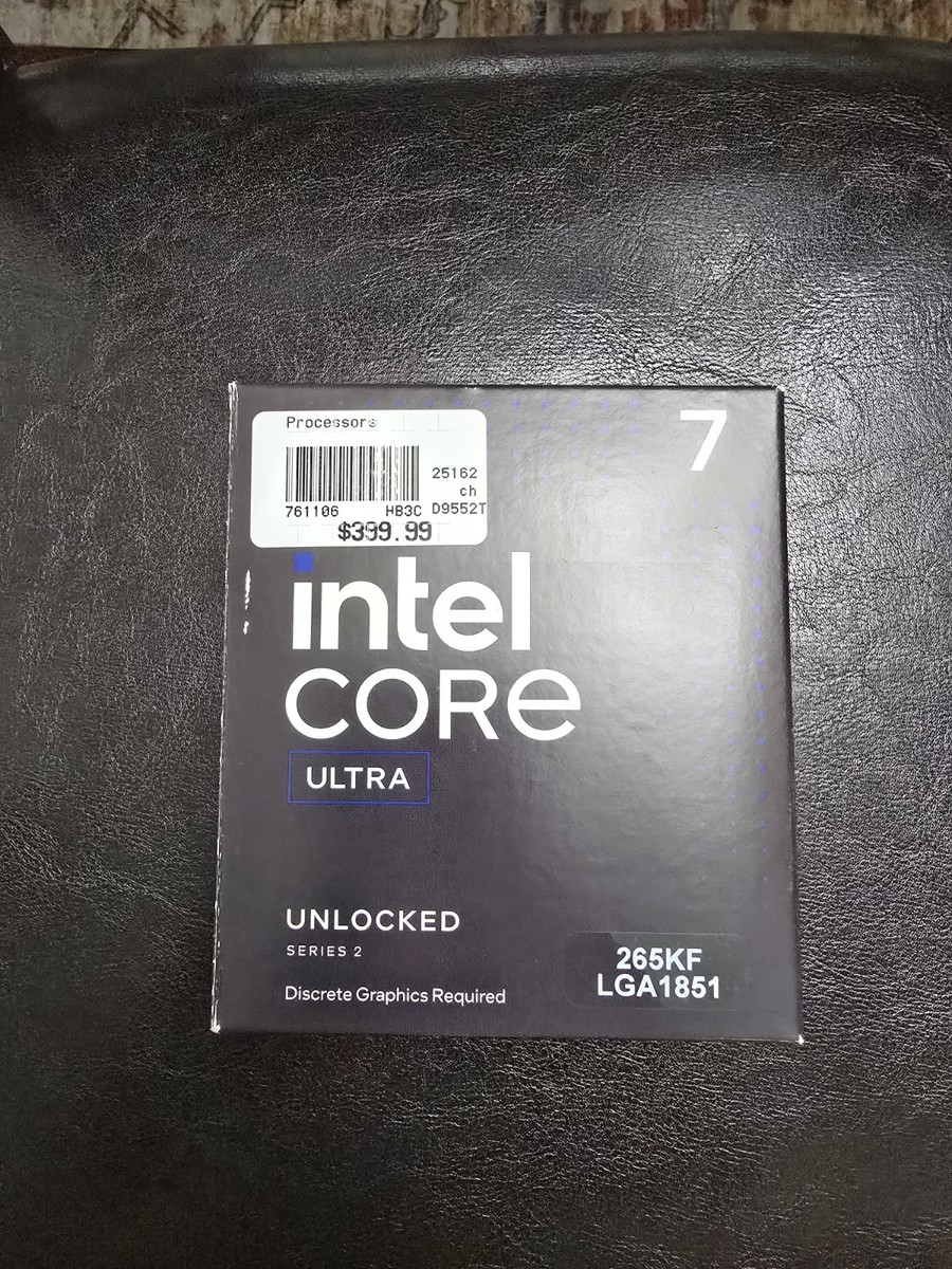 CPU Intel Core i7 265KF CPU LGA1851 Intel Core Ultra 7 265KF LGA1851 Processor