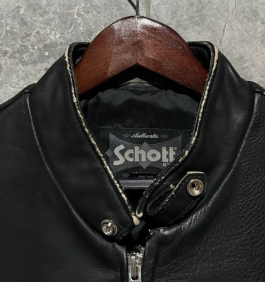 SCHOTT NYC 654VN 'Vintaged Cowhide Café Racer Leather Jacket