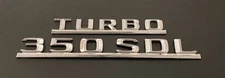 Mercedes-Benz 350SDL & Turbo Trunk Emblems