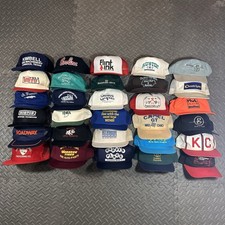 LOT OF 30: Vintage Advertising Snapback Hats, Trucker Caps, Adjustable
