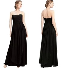 JENNY YOO Strapless Twist-front Chiffon Ball Gown - Size 14