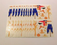 Mrs. Grossman's Stickers Lot of 10 Sheets ~Build A Scarecrow~ Fall 2000  AS IS