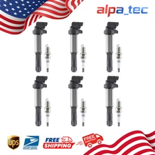 6X Ignition Coil & 6 Spark Plug For BMW 325i 328i 330i 530i X3 X5 X6 UF515 UF522