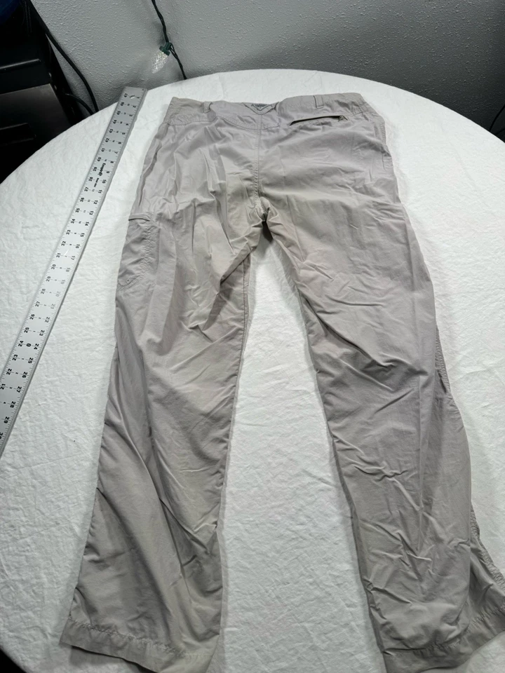 Calça de caminhada Columbia feminina ripstop tamanho 12 algodão stretch perna reta externa - Imagem 2 de 4