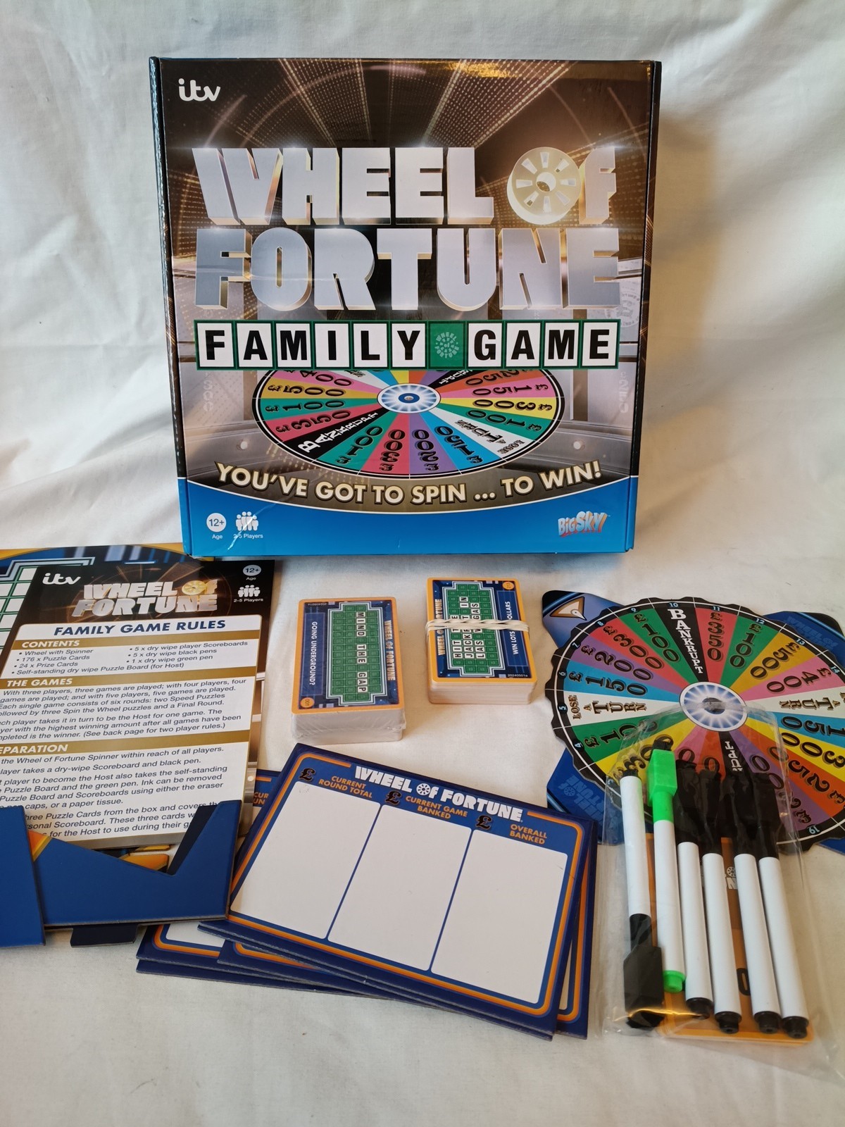 Wheel of Fortune Family Game / Board Game - Big Sky ITV Games - Complete & VGC