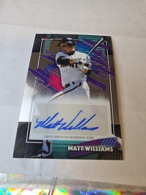 2026 Topps Finest Matt Williams Auto #FMA-MW - San Francisco Giants