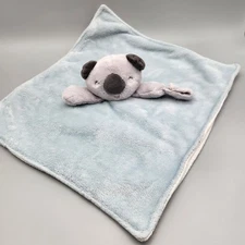 Carters Blue Gray Koala Bear Baby Lovey Security Blanket Pacifier Holder Plush