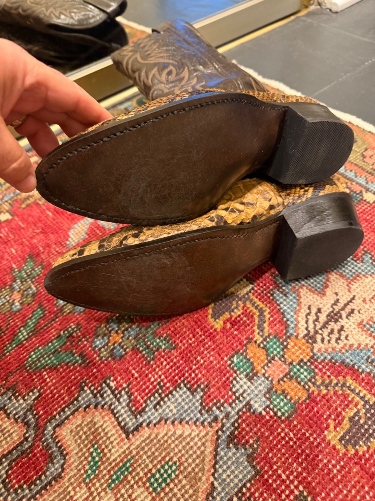 Ariat handmade python boots men size 10 - image 4