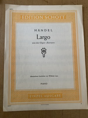 Handel ~ Largo From The Opera Xerxes ~ Piano
