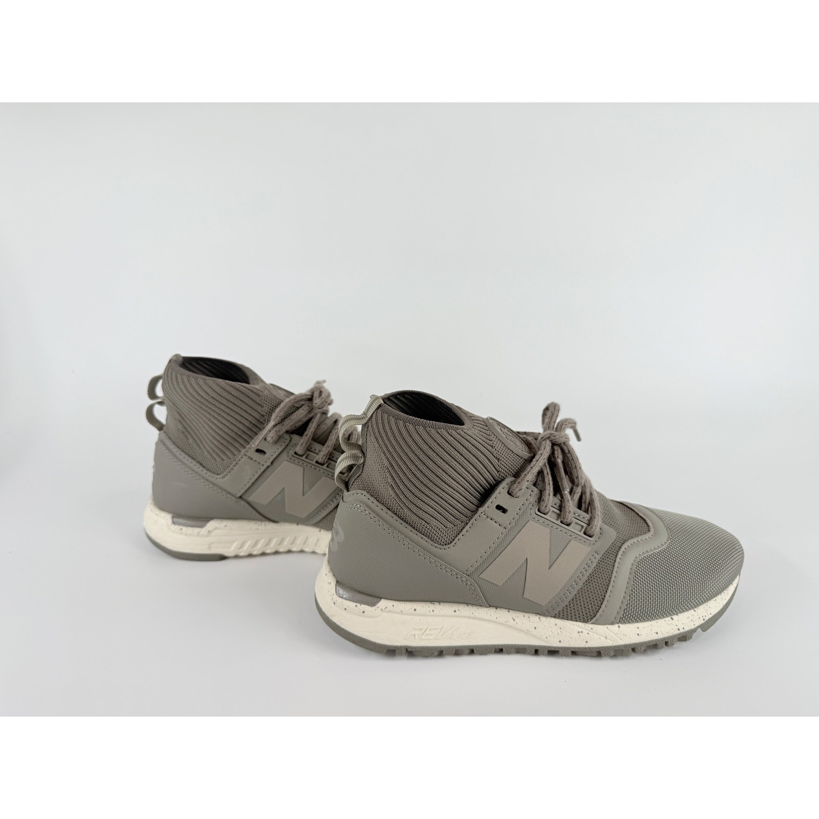 New Balance 247 Mid Gray Sneakers Size 8 US Women / 6 UK REVlite Knit High Top thumbnail 4