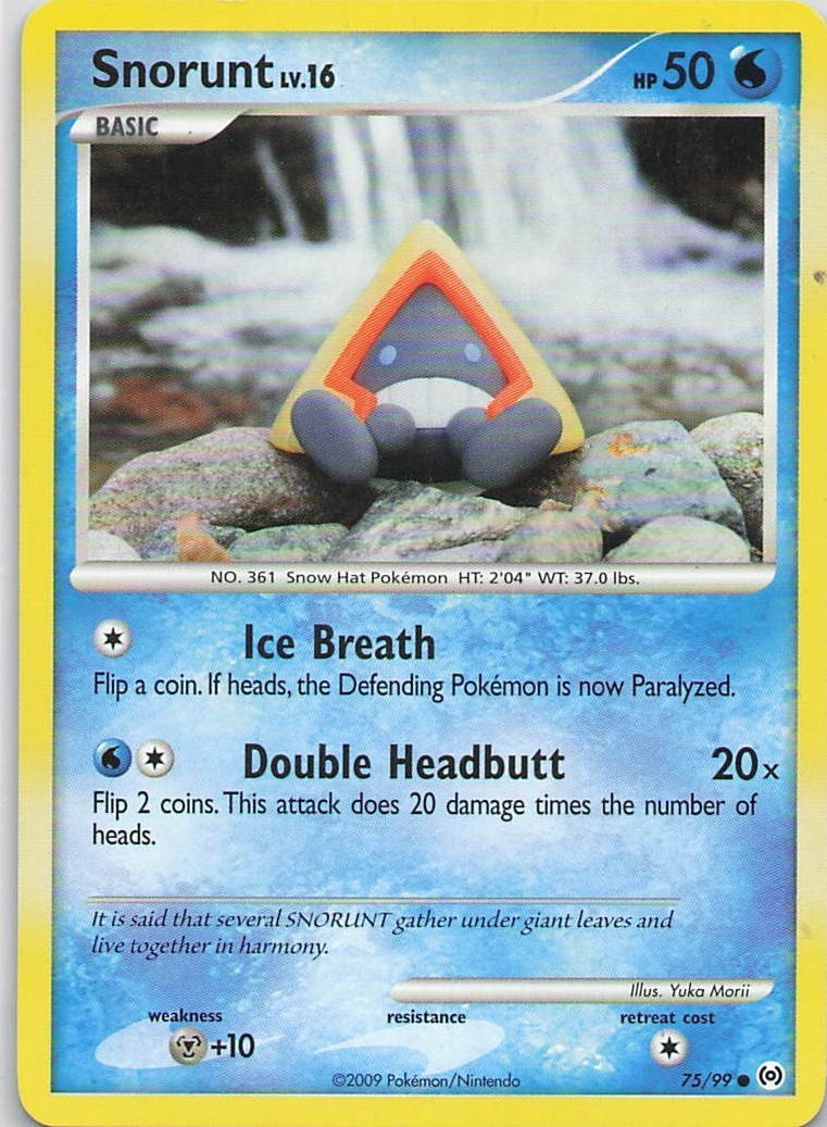 Snorunt 75/99 Arceus Set Pokemon Yuka Morii