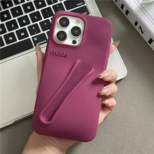 Soft Silicone Lipstick Phone Case for iPhone 11-17 Pro Max Plus - No Gloss