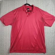 Nike Polo Shirt Mens XL Red Fit Dry Golf Athletic Performance Lightweight Swoosh