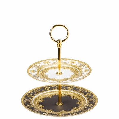 Rosenthal Versace Etagere 2-tlg. I Love Baroque, Materialmix, 27 cm