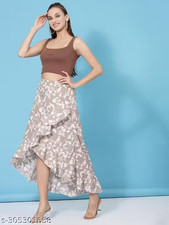 Gray Wrap Skirt for Women XS Size