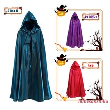 Halloween Costume Party Cosplay Long Robe with Hood Cloak Medieval Clothing