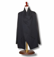 NWT Spanx sz 3X Plus Size Faux Leather Drape Front Jacket Very Black  50176R