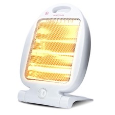 STATUS Quartz Heater 800 W Infrared Portable with 2 Heat One, White 