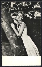 Actress Kim Novak Leaning On A Tree Postcard
