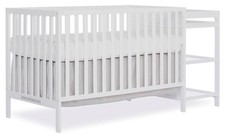 Dream On Me Synergy 3-in-1 Convertible Full-Size Baby Crib  Changer, White