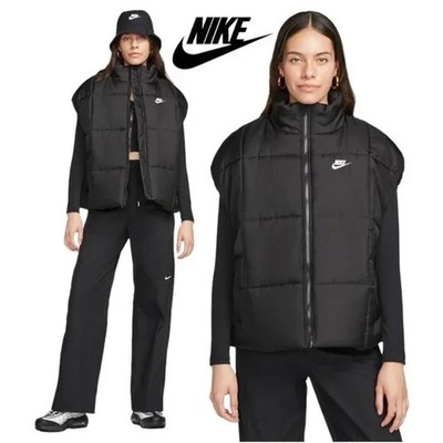Nike Sportswear Puffer Vest Therma-Fit Oversized FB7679-010 Women's Size MEDIUM