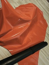 MANDARIN ORANGE SHEEPSKIN LAMBSKIN LEATHER HIDE PANEL,SHEET,SQUARE,12X12 PATENT