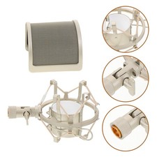 Microphone Sound Isolation Shield Filter Screen Anti Vibration Frame
