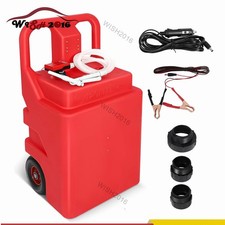 3.2GPM Automatic Fuel Transfer Pump with 32 Gallon Portable Fuel Caddy Tank 12V