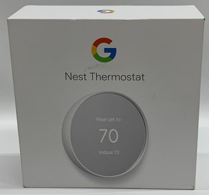 Google Nest Smart Thermostat Home Programmable Wifi Thermostat GA01334-US Snow