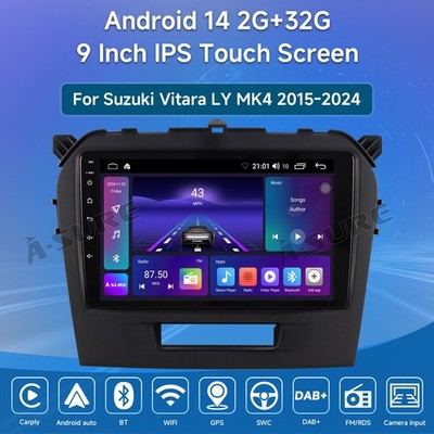 Apple CarPlay GPS Navi Android 14 For Suzuki Vitara 2015-2024 Car Stereo Radio