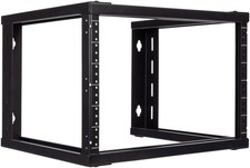 6U Wall Mount Rack - Server Rack for 19 Inch IT Equipment Open Frame Rack