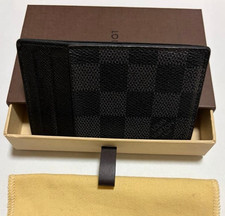 Louis Vuitton Damier Graphite Neo Porte Cartes Card Case Pass Holder With Box
