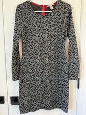 Banana Republic Women s Animal Print Dress Size 4 Long Sleeve Gray/black EUC