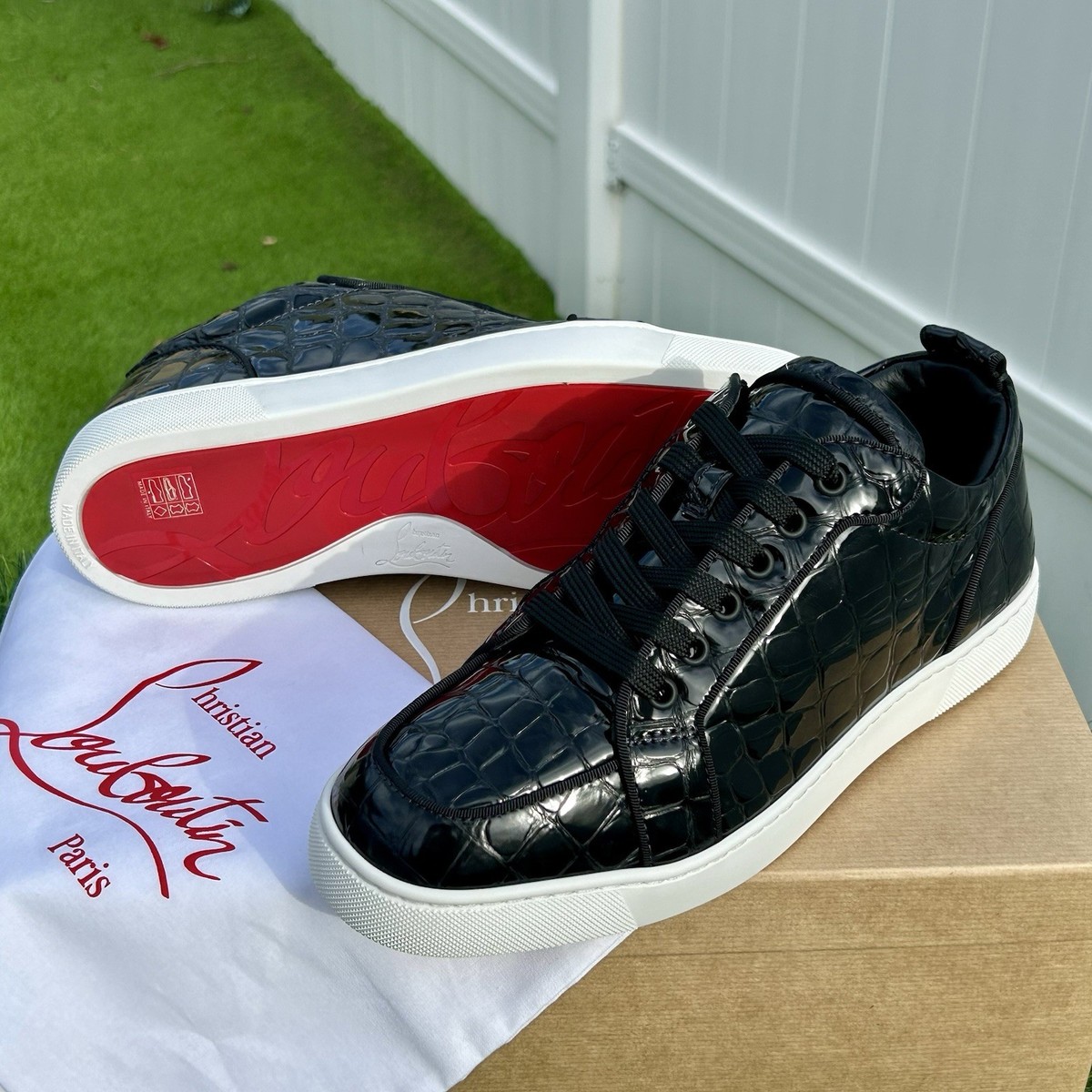 Sneakers Mens Patent Leather Louboutin CHRISTIAN LOUBOUTIN