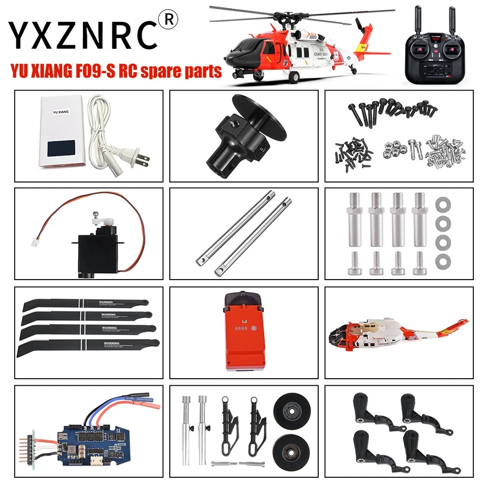 YUXIANG YXZNRC F09-S Hubschrauber Teile RC UH60-Black Hawk Zubehör Batterie Hauptwelle