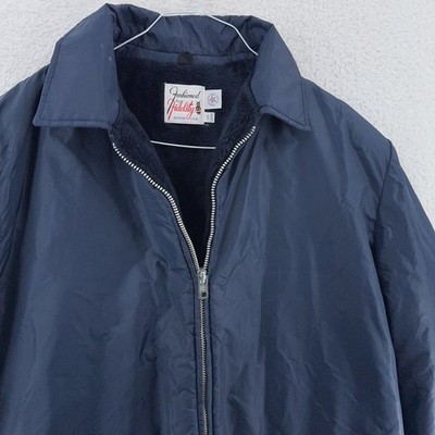 Vintage Fidelity Jacket Mens Fits XXL 48 Long Sherpa Lined Full Zip Coat USA 80s