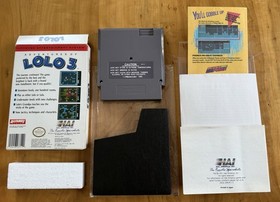 Adventures of Lolo 3 Complete in Box CIB w/Inserts! (Nintendo, NES 1991) RARE🔥