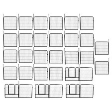 32 Panels 24"x24 inch Dog Playpen Crate Fence Pet PlayPen Exercise Cage