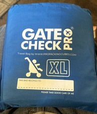 New Gate Check Pro XL Double Stroller Bag For Travel Lightweight Blue