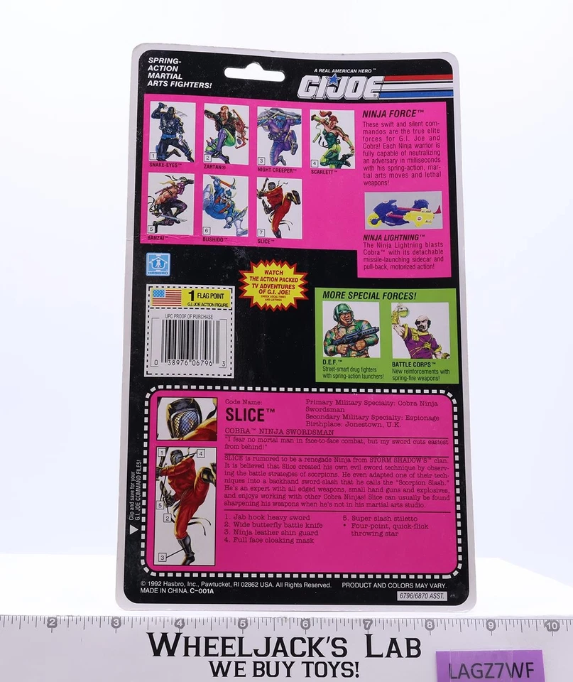 Figura de acción Hasbro Slice Ninja Force GI Joe 1992 NUEVA SELLADA MOSC Foto 2 de 4