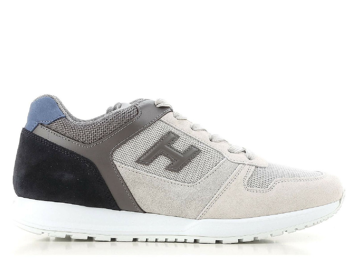 スニーカー HOGAN Men Sneakers White 1 HXM6650FJ10Q44 89JH Hogan men's sneakers shoes in grey and off-white leather