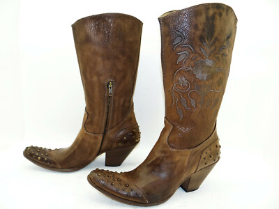 Primabase Prima Base Schuhe Cowboy Biker Stiefel Boots Damen Leder Gr.40 NEU