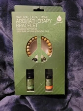 Pursonic Aromatherapy. Lava Stone Bracelet w/Citrus and Peppermint Essential Oil