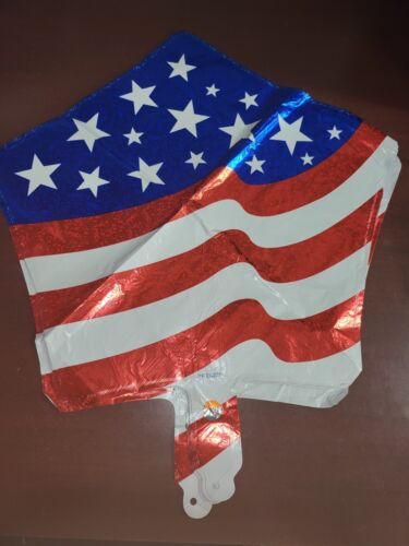 10 ct Mylar Balloon US Flag Star 16" Red White Blue Patriotic Independence
