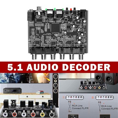Channel 5.1 DTS AC-3 PCM Digital Optical Coaxial  DAC Module RCA Audio Decoder