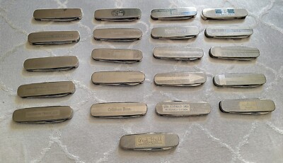 Vintage Paul Hall Folding Knives with Various Logos