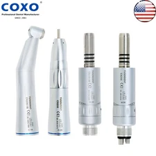 US COXO Dental Inner Water Low Speed Contra Angle Air Motor Straight Handpiece