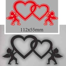 Valentine's Day Cupid Heart Frames Metal Cutting Dies Scrapbooking Card Craft